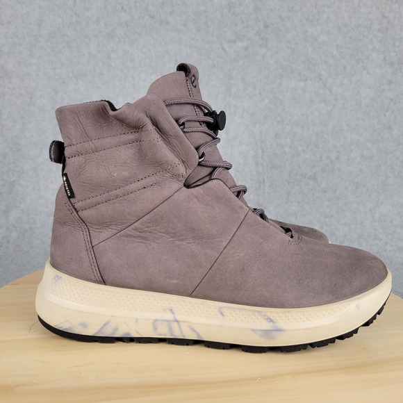 Ecco Solice Yak Leather‎ Goretex Boots Gravity Nubuck Women's 7-7.5 - Picture 4 of 11